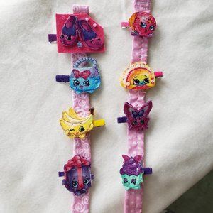 Hand Crafted Girls "Shopkins"  (8) Hair Barrettes